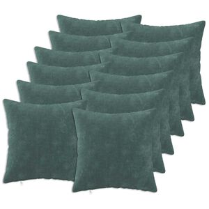 vidaXL Kussen 12 st HEERLEN Zee blauw 40 x 40 cm Microfiber Fleece