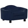 vidaXL Hondenbank 67x47x36 cm pluche blauw