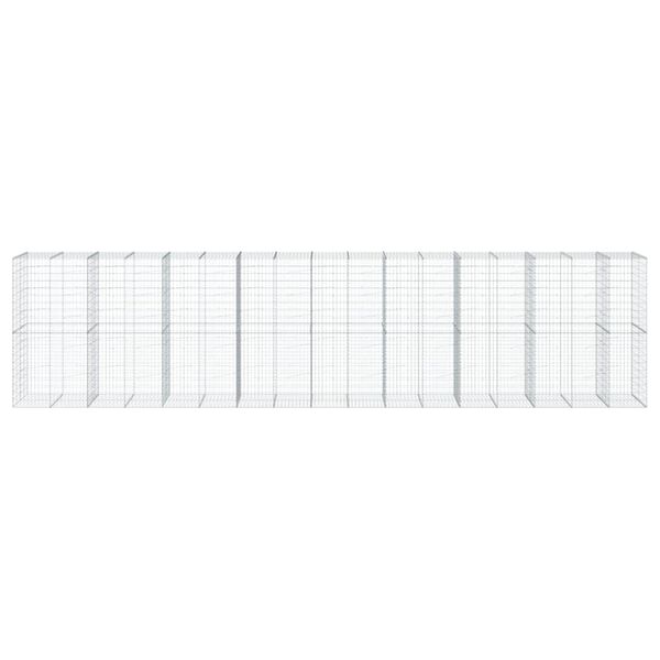 vidaXL Schanskorf 850x100x200 cm gegalvaniseerd ijzer zilverkleurig