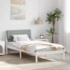vidaXL Bedframe Wit en lichtgrijs 90 x 190 cm Massief grenenhout
