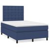 vidaXL Boxspring met matras stof blauw 120x200 cm