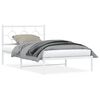 vidaXL Bedframe met hoofdbord metaal wit 107x203 cm