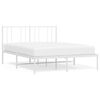 vidaXL Bedframe met hoofdbord metaal wit 140x200 cm