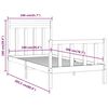 vidaXL Bedframe massief grenenhout zwart 100x200 cm