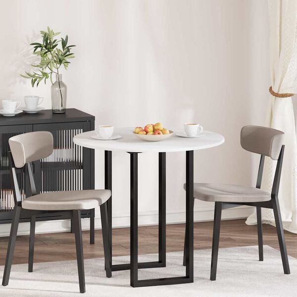 vidaXL Tafelblad Wit 80 x 80 x 1,5 cm Bewerkt hout