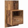vidaXL Hoofdbord Met Kast met lade 3 pcs Oud Hout Bewerkt hout