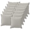 vidaXL Kussensloop 12 st HOUTEN Grijs 50 x 50 cm Polyester