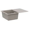 vidaXL Wasbak 80% Kwarts en 20% Hars 670 x 460 mm Grijs