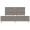 vidaXL Bedframe met hoofdeinde Taupe 200 x 200 cm Stof