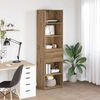 vidaXL Highboard Artisan Eiken 50 x 42,5 x 185 cm Bewerkt hout