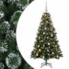 vidaXL Kunstkerstboom met kerstbal 120 cm 150 LED's Warmwit