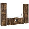 vidaXL Badkamermeubelset 5 st Gerookt eiken 33 x 34,5 x 160 cm