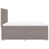 vidaXL Boxspring met matras stof taupe 140x190 cm
