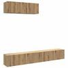 vidaXL Tv-wandkasten 3 st 100x30x30 cm bewerkt hout artisanaal eiken