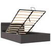 vidaXL Bedframe met opslag en LED stof donkergrijs 120x200 cm