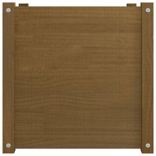 vidaXL Plantenbak 50x50x50 cm massief grenenhout honingbruin