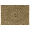 vidaXL Gebied Tapijt Naturel en Zwart 140 x 200 cm Jute