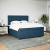vidaXL Boxspring met matras fluweel blauw 180x200 cm