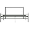 vidaXL Bedframe metaal grijs 120x200 cm