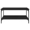 vidaXL Salontafel 80x80x40 cm bewerkt hout zwart