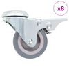 vidaXL 8 st Zwenkwielen met boutgaten 50 mm