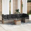 vidaXL Tuin Sofa Set 7 pcs Grijs