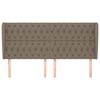 vidaXL Hoofdbord met randen 183x23x118/128 cm stof taupe