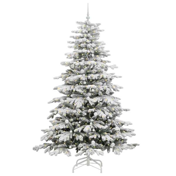 vidaXL Kunstmatige Inklapbare Kerstboom Wit 240 cm PE en PVC