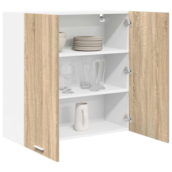 vidaXL Hangkast met opslag Sonoma Eiken 80 x 31 x 80 cm Bewerkt hout