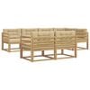 vidaXL Buiten bankenset met kussen 6 pcs Wit en Beige Polyester