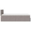 vidaXL Ottoman bed met matras en LED's 80x200cm stof taupe