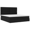 vidaXL Ottoman bed met matras 160x200cm stof zwart