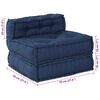 vidaXL Modulair bank 4 pcs Indigo Stof