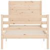 vidaXL Bedframe met hoofdbord massief hout 100x200 cm