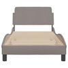vidaXL Bedframe met hoofdeinde "Dover" 90x190 cm stof taupe