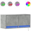 vidaXL Tv-wandmeubel met LED-verlichting 80x31x35 cm betongrijs