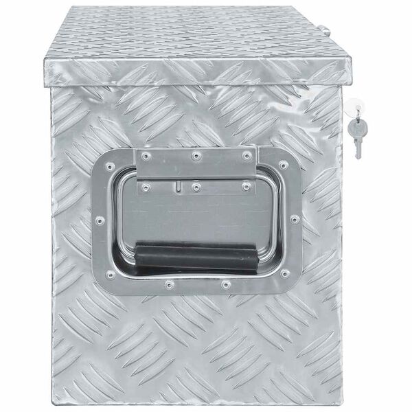 vidaXL Aluminium kist 61,5x26,5x30 cm zilverkleurig