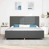 vidaXL Bedframe met hoofdeinde Donkergrijs 200 x 200 cm Stof