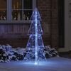vidaXL Kerstboom met 100 LED Blauw 120 cm Acryl