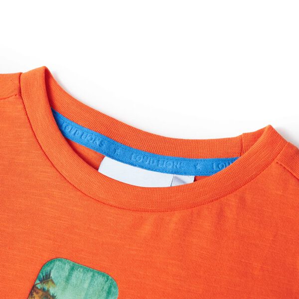 Kindershirt 128 donkeroranje