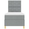 vidaXL Boxspringbed met matras Lichtgrijs 80 x 200 cm Stof