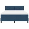 vidaXL Boxspringbed met matras Donkerblauw 140 x 200 cm Stof