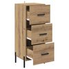 vidaXL Dressoir artisanaal eikenkleurig 34 x 34.5 x 90 cm Bewerkt hout