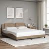 vidaXL Bedframe zonder matras "Zadar" kunstleer cappuccinokleurig 180x200 cm