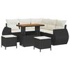 vidaXL Tuinbankenset 8 st Zwart poly rattan