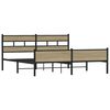 vidaXL Bedframe zonder matras metaal sonoma eikenkleurig 180x200 cm