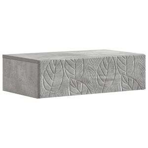 vidaXL Wandmontage Zijtafel Betongrijs 59 x 34,5 x 17 cm Bewerkt hout