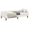 vidaXL Hoekbedframe met Matras Anders 2 st Cr&egrave;me Fluweel