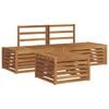 vidaXL Buiten bankenset Naturel 59 x 59 x 37 cm Massief Acaciahout