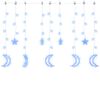 vidaXL Lichtslinger ster en maan afstandsbediening 138 LED's blauw